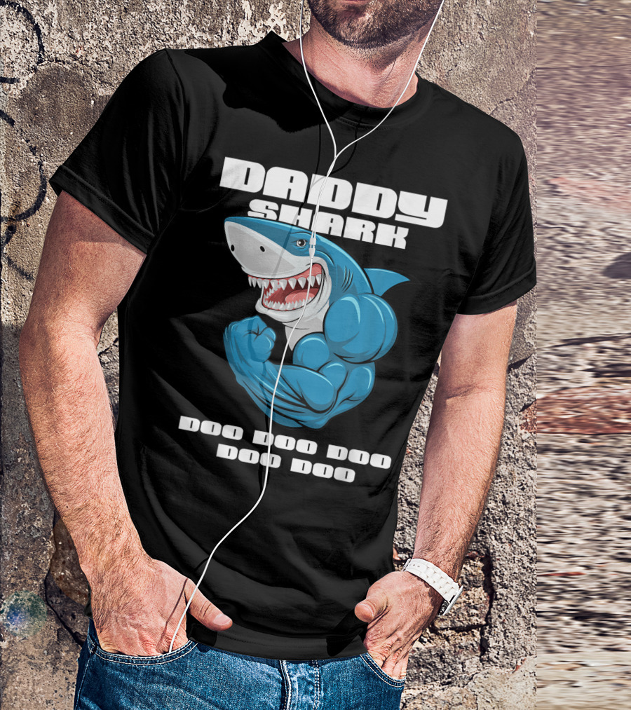 Daddy Shark Doo Doo Doo Doo Matching Family Shark T-Shirt