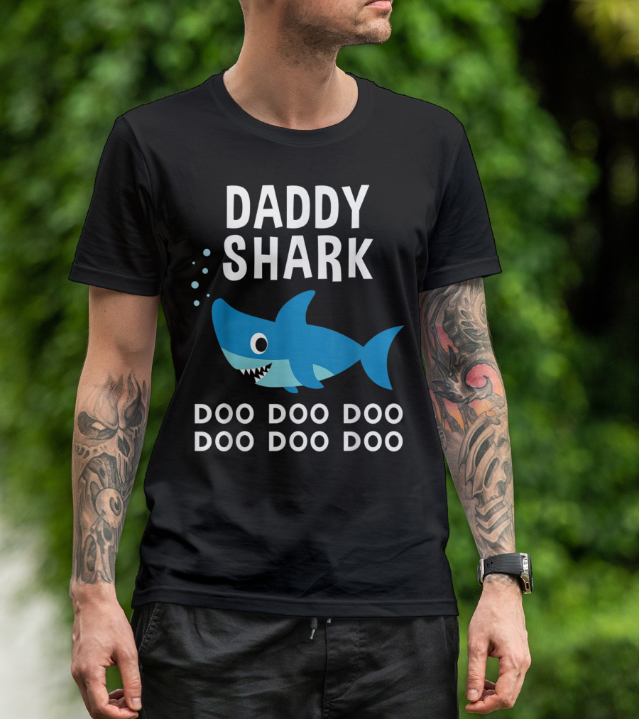 Daddy Shark Doo Doo Doo Song Lyrics Shark T-Shirt