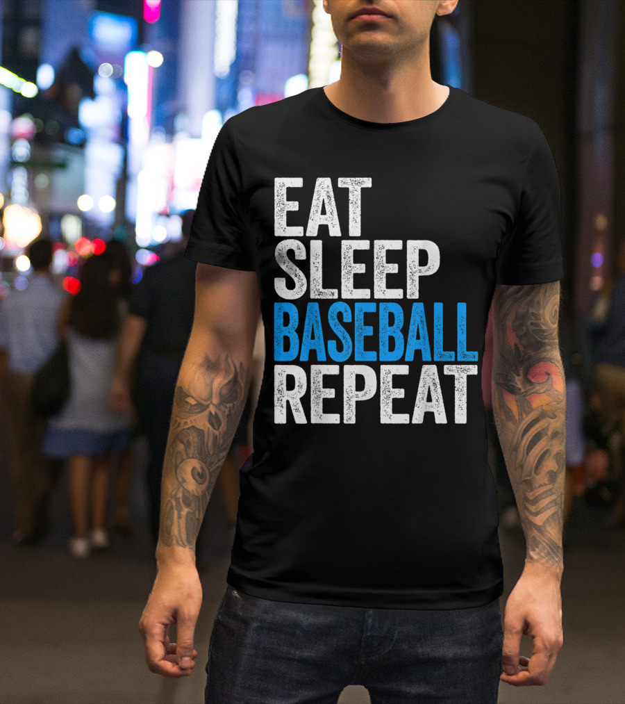 Eat Sleep Baseball Repeat Classic Sports Routine T-Shirt