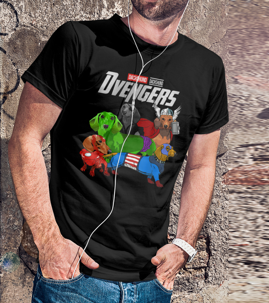 Dvengers Dachshund Funny Dog Superhero T-Shirt