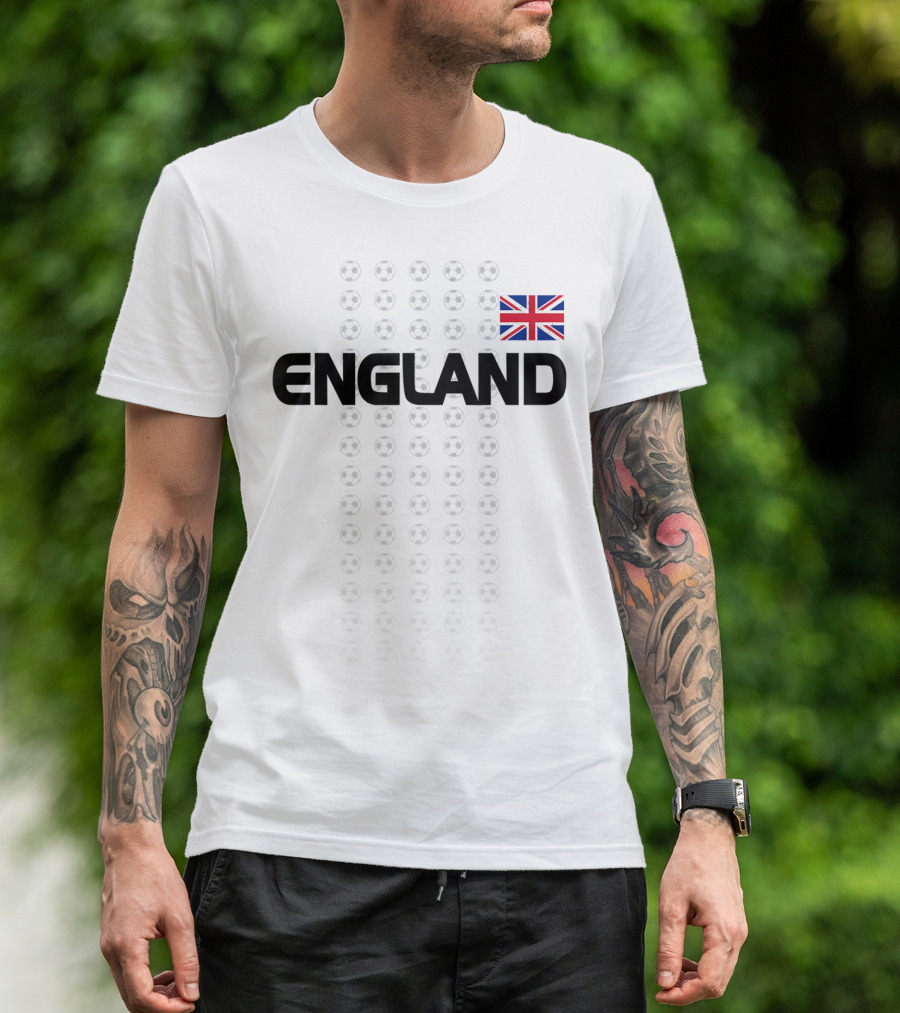 England Soccer English National Team Fan Flag T-Shirt