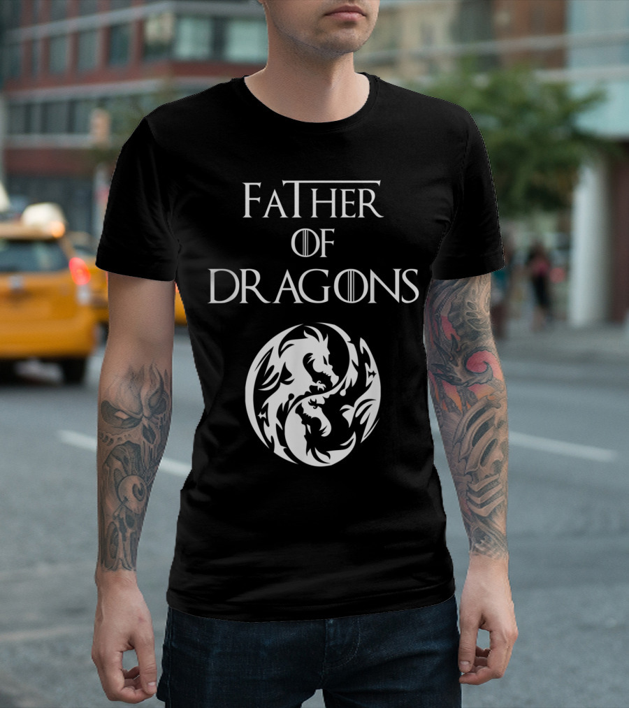 Father of Dragons Yin Yang T-Shirt