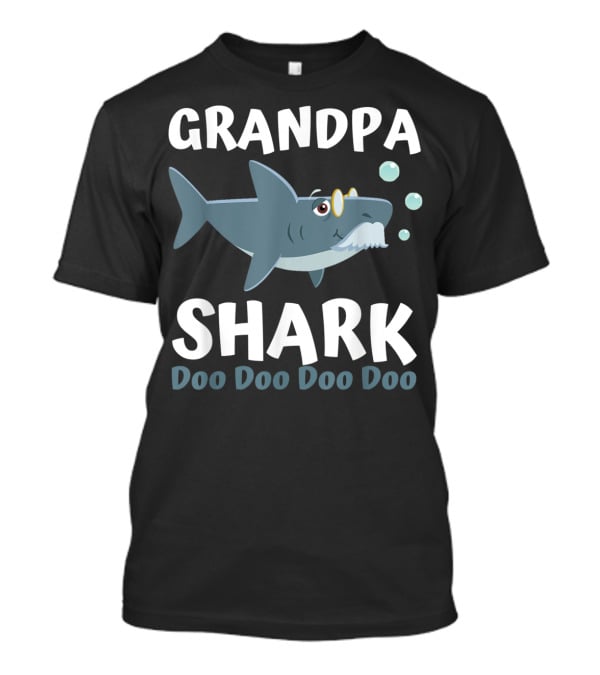 Fathers Day Grandpa Shark Doo Doo Doo Doo From Wife Kids Baby T-Shirt