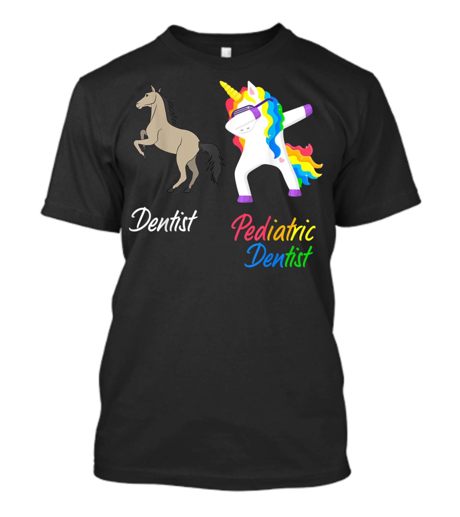 Dentist Pediatric Dentist Dabbing Unicorn T-Shirt