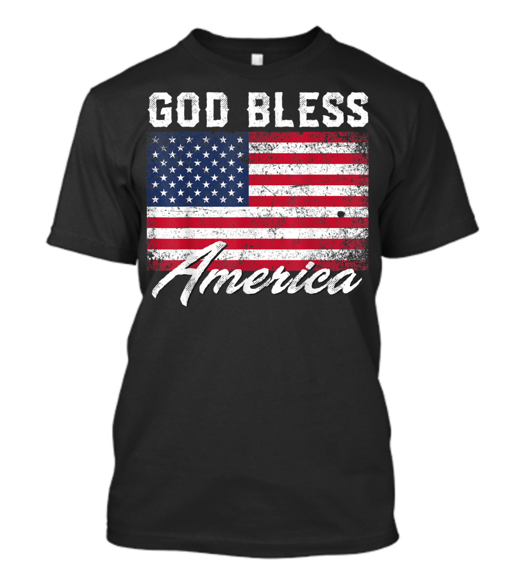 God Bless America USA Flag 4th Of July Patriotic T-Shirt