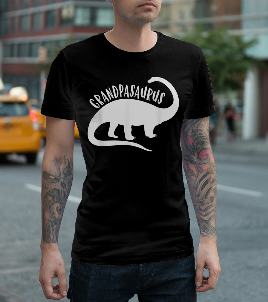 Grandpasaurus Dad Promoted To Dino Grandpa Dinosaur T-Shirt