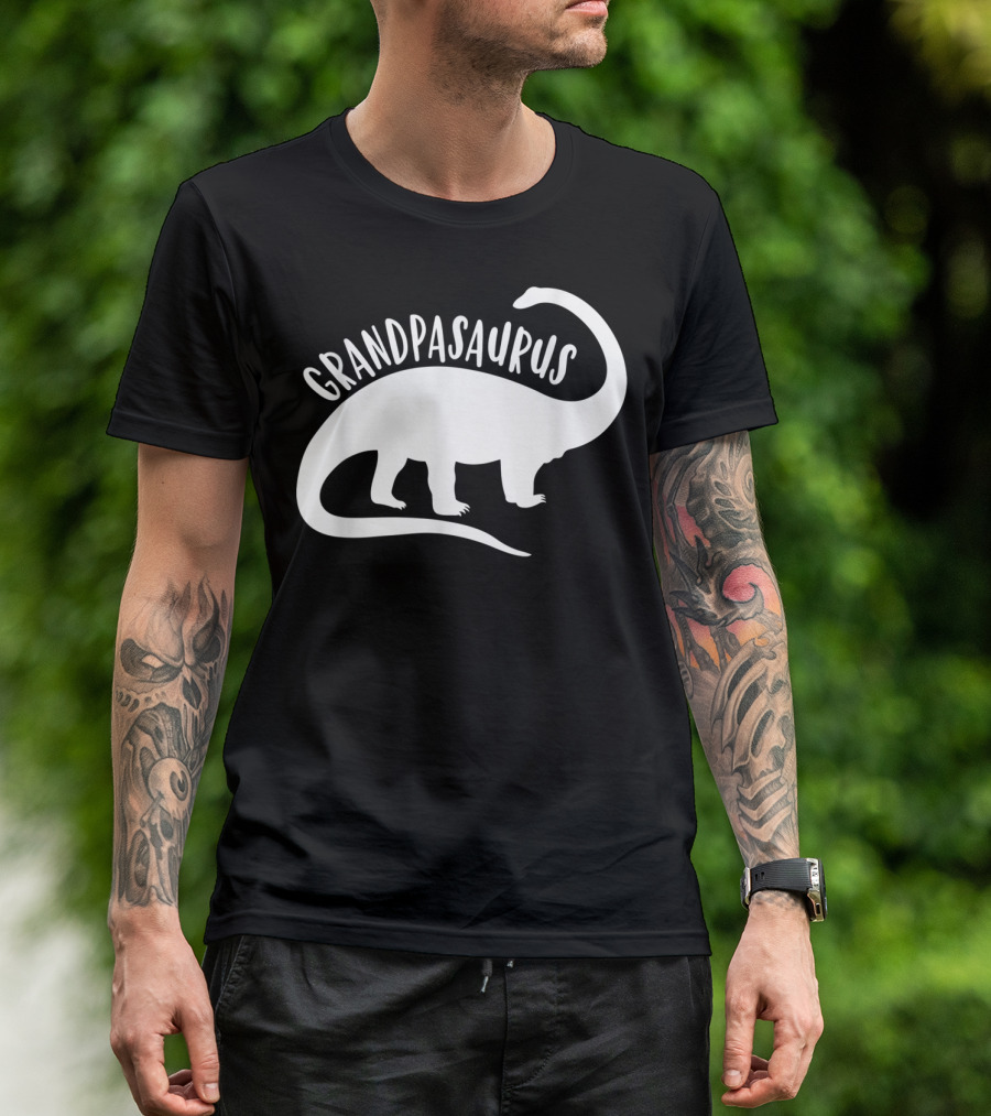 Grandpasaurus Dad Promoted To Dino Grandpa Dinosaur T-Shirt