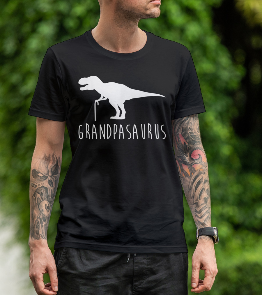 Grandpasaurus Lightweight Custom Ed Dinosaur Cane T-Shirt