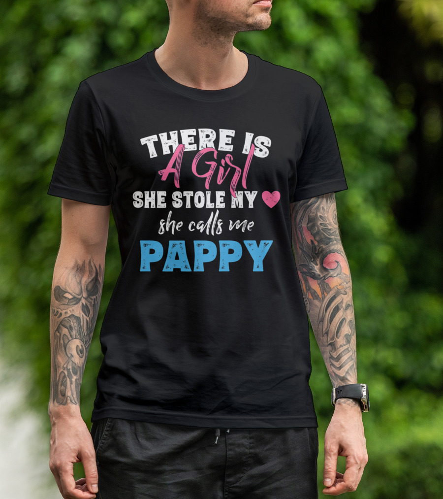 A Girl She Stole My Heart She Calls Me Pappy T-Shirt