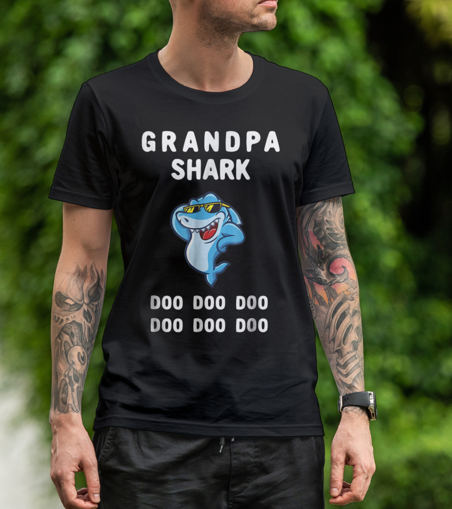 Grandpa Shark Doo Doo Doo Sunglasses Fun Grandpa Shark Doo Doo Doo T-Shirt