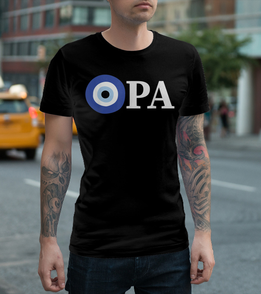 OPA Greek Pride Evil Eye T-Shirt