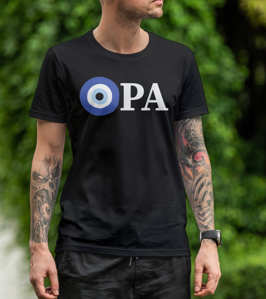 OPA Greek Pride Evil Eye T-Shirt