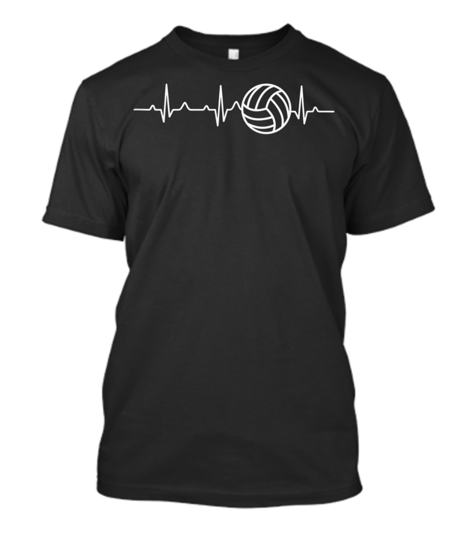 Volleyball Coach Heartbeat Husband Wife Appreciation T-Shirt