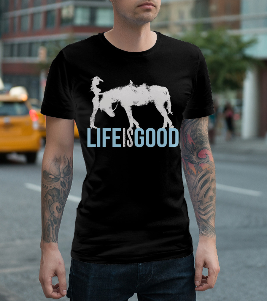 Life Is Good Horse And Girl For Horse Lover T-Shirt