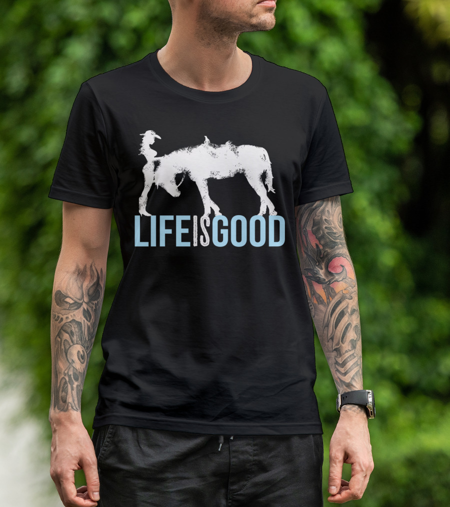 Life Is Good Horse And Girl For Horse Lover T-Shirt
