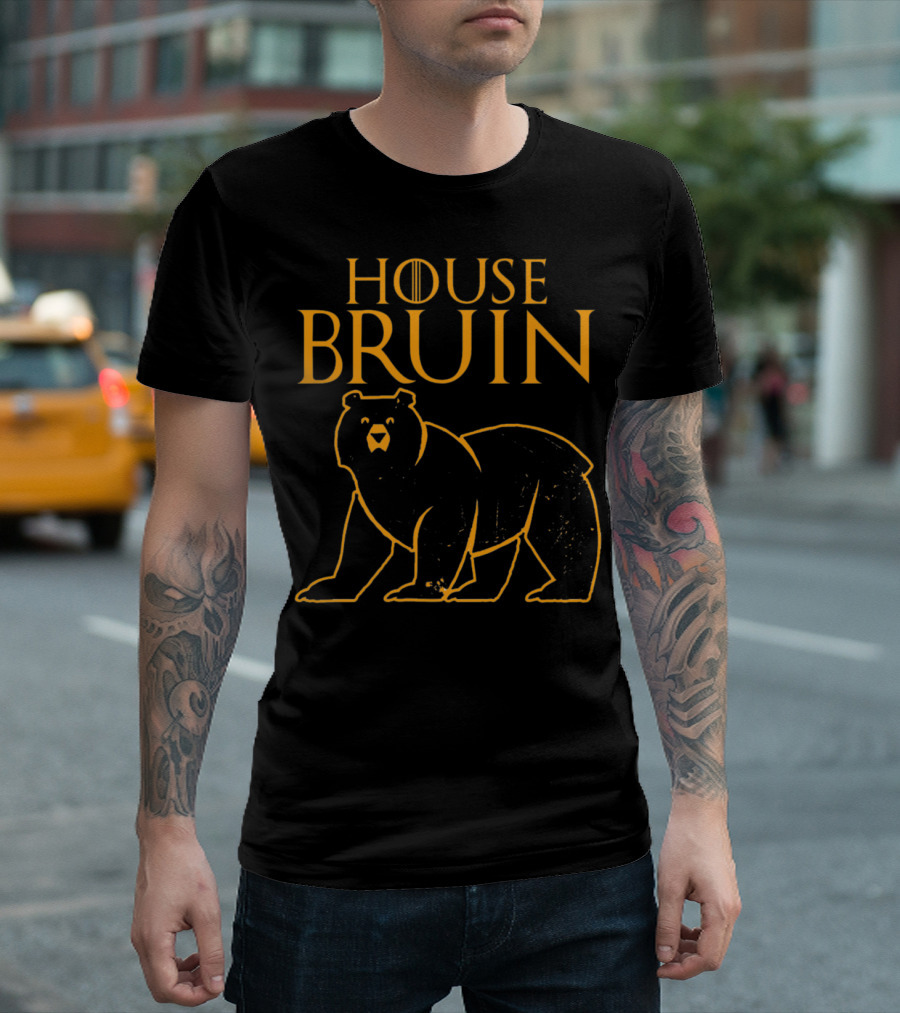 House Bruin Bear with Game of Thrones Style Letters T-Shirt
