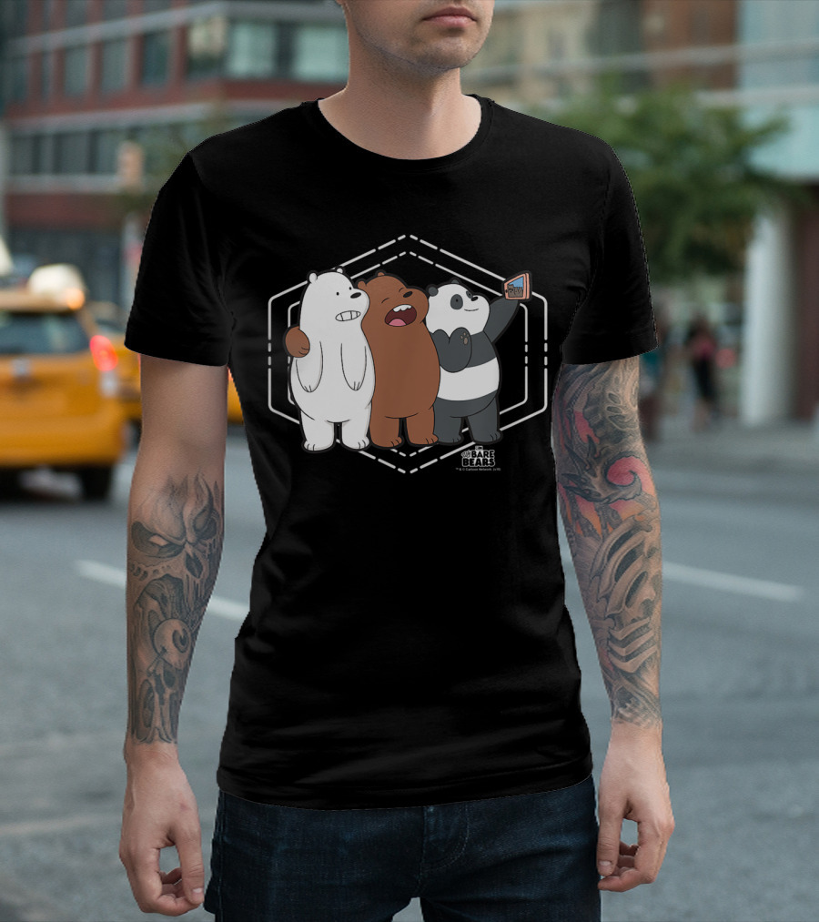 We Bare Bears Cartoon Network Bears Taking Selfie T-Shirt