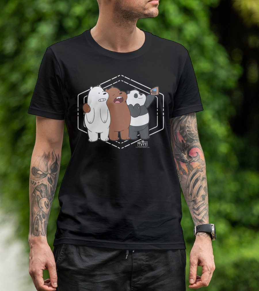 We Bare Bears Cartoon Network Bears Taking Selfie T-Shirt