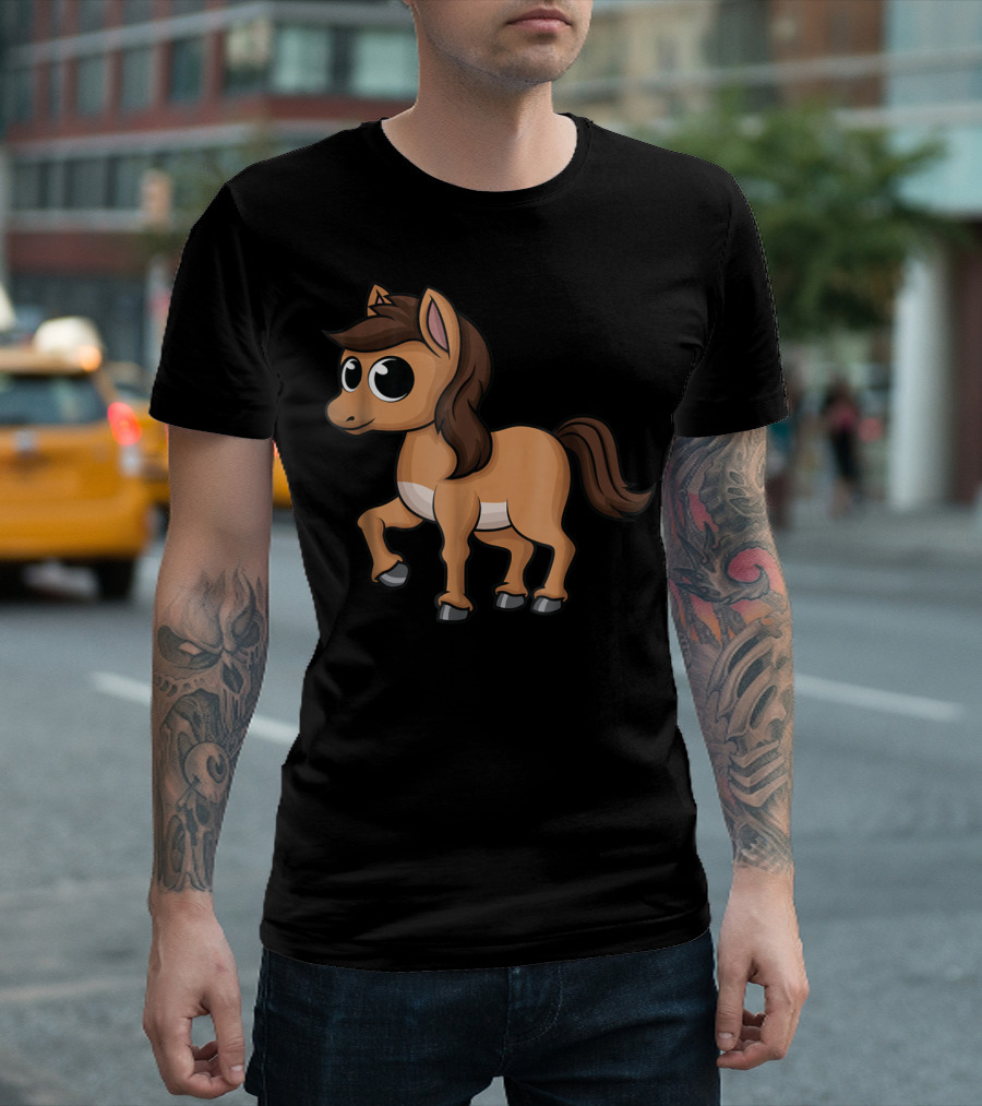 Cute Baby Horse Pony Princess Animal T-Shirt