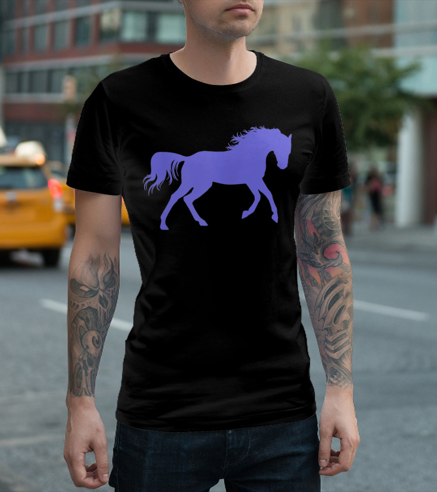 Galloping Horse Silhouette for Pony Loving Girls T-Shirt