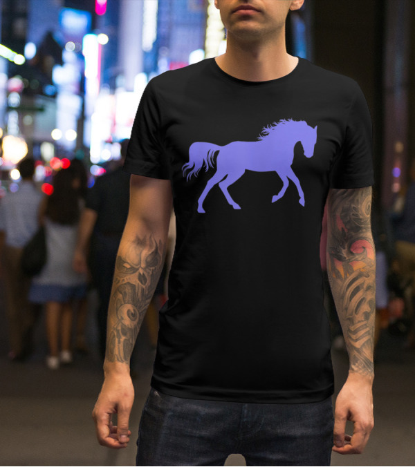 Galloping Horse Silhouette For Pony Loving Girls T-Shirt