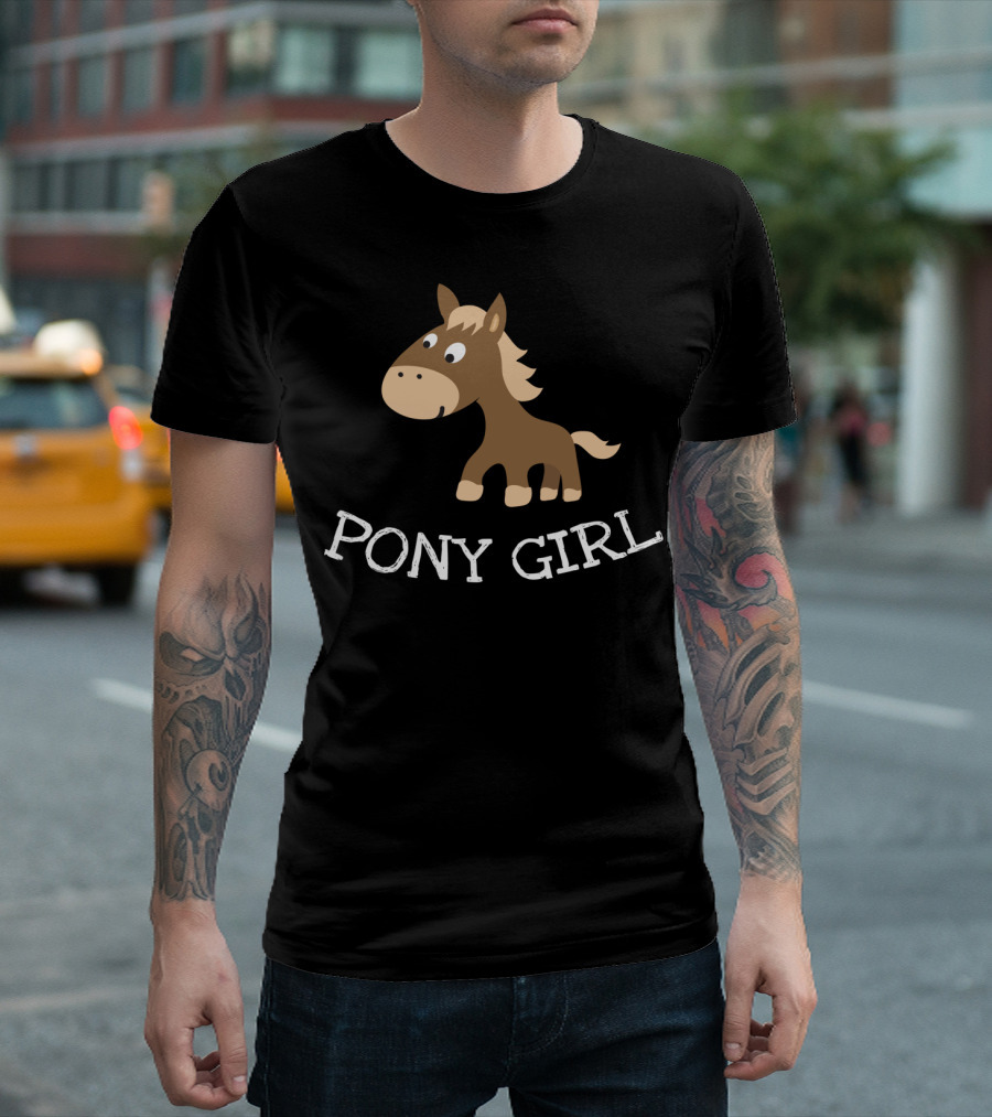 Pony Girl Cute Little Cartoon Horse T-Shirt