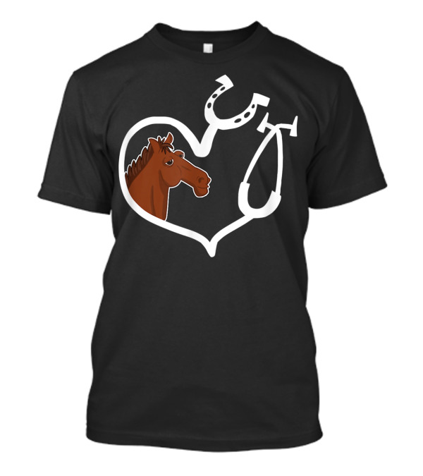 Cute Horse Heart Vet Tech QW T-Shirt