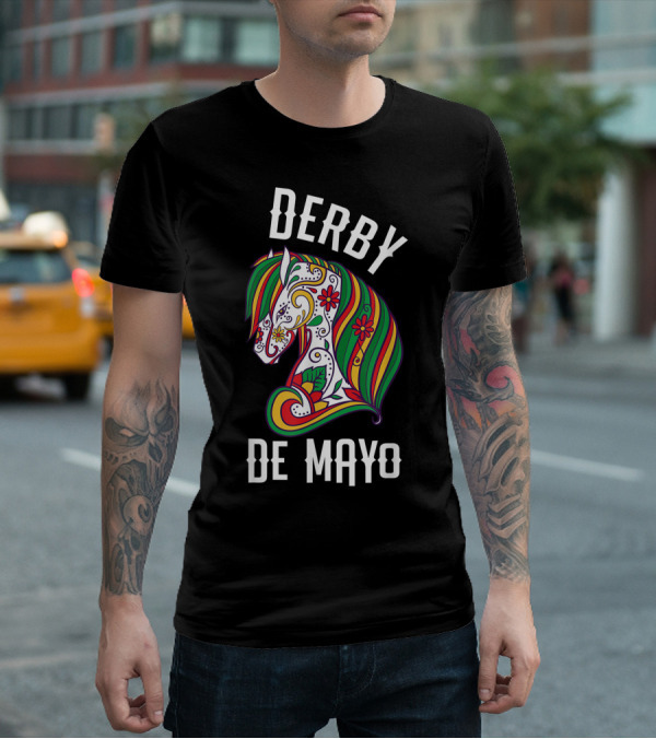 Derby De Mayo Colorful Floral Horse Art UF T-Shirt