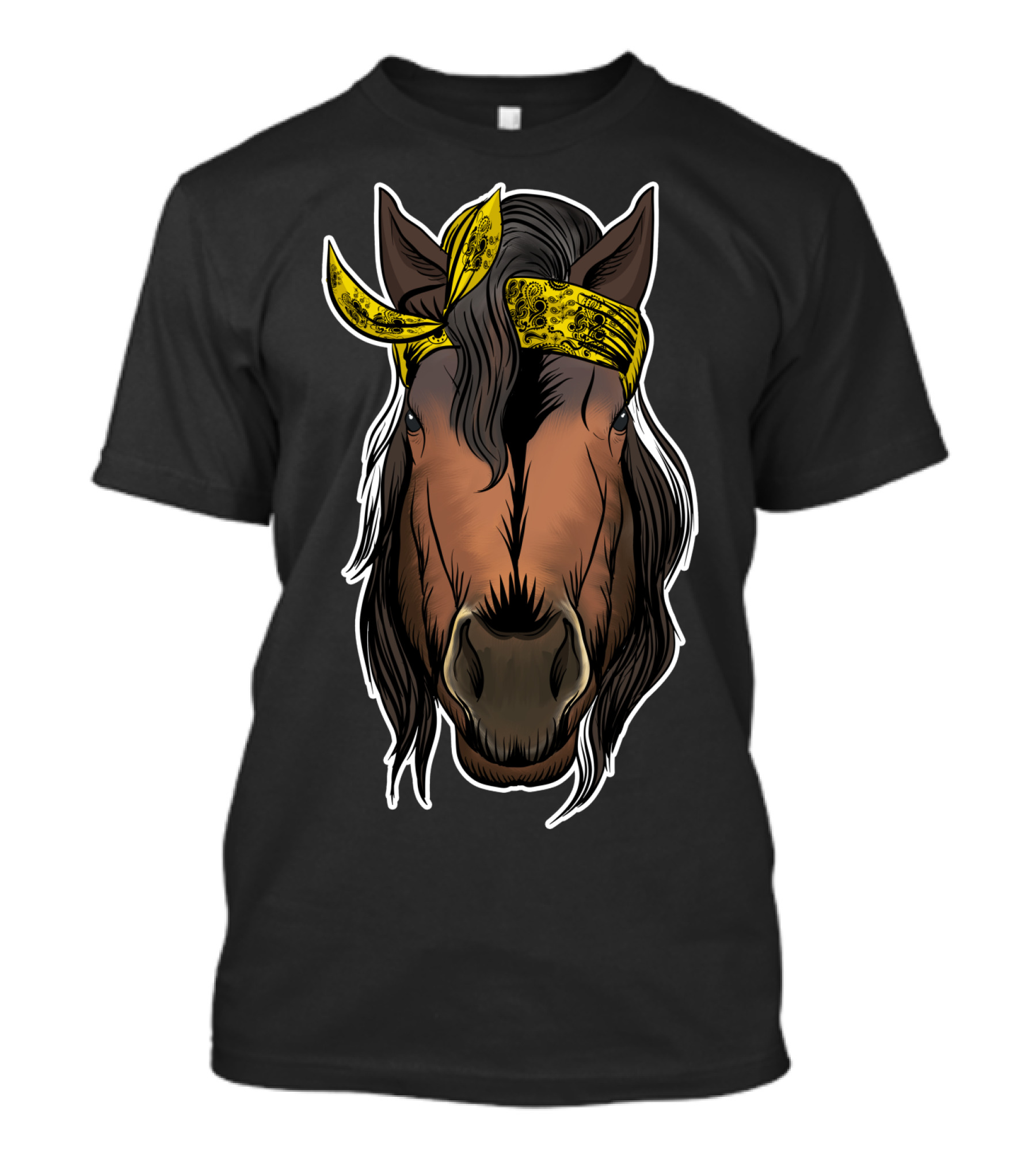 Cute Horse Bandana Equestrian Style Horseback Riding T-Shirt