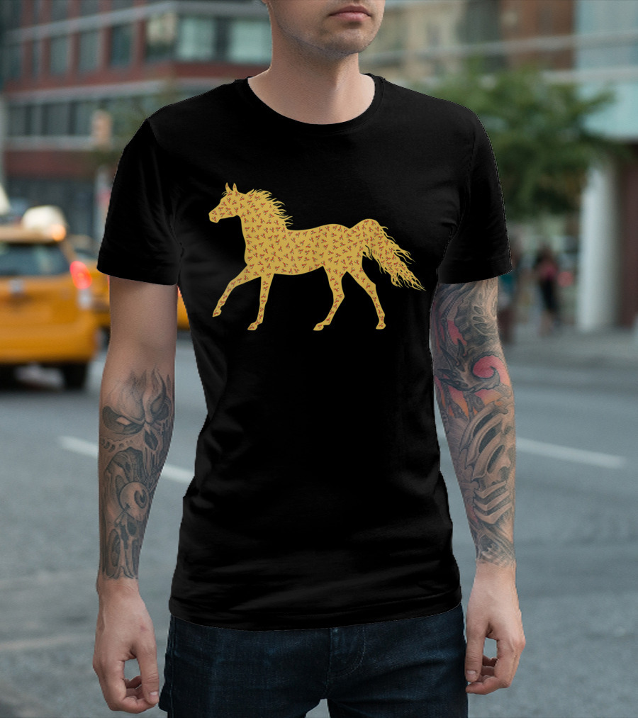 Cute Horse Pepperoni Pizza T-Shirt