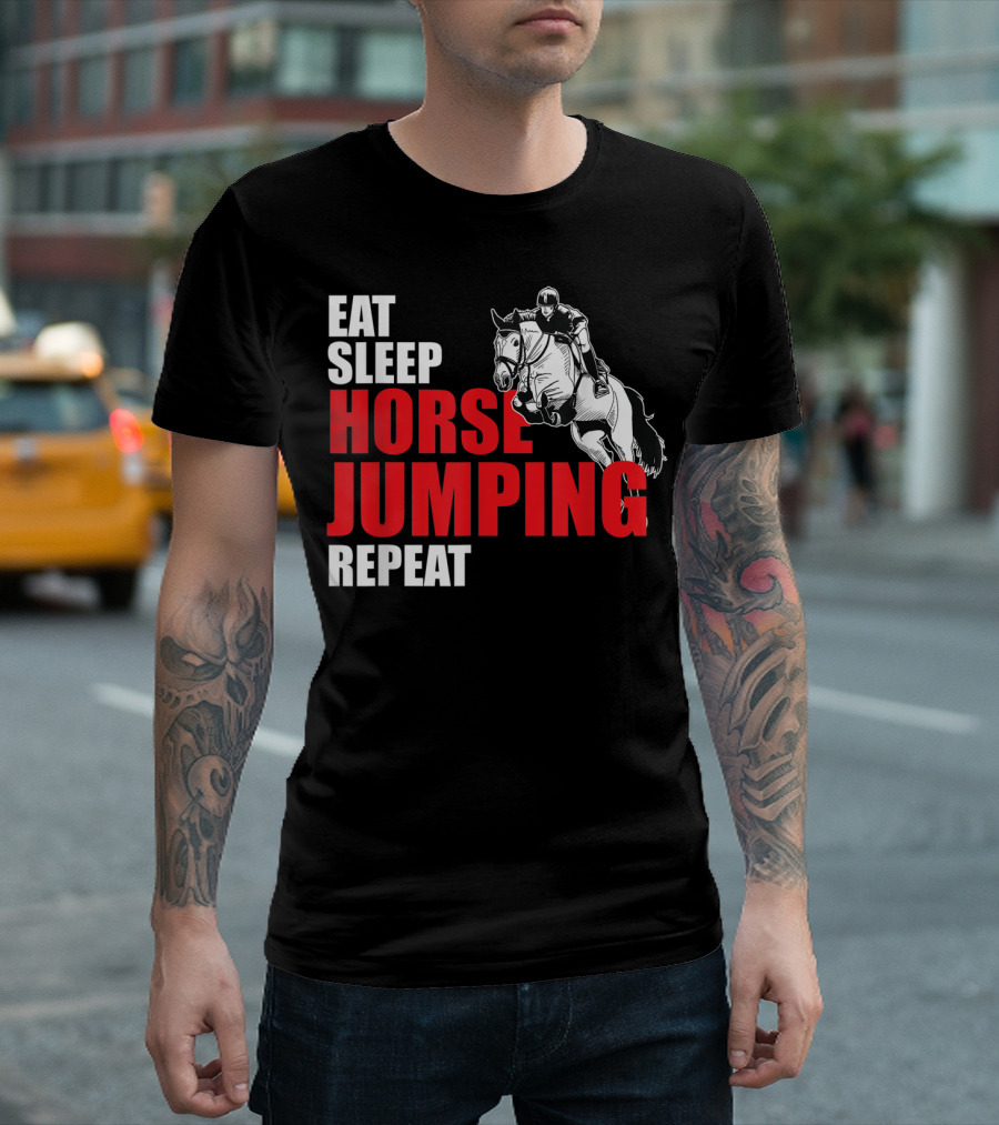 Eat Sleep Horse Jumping Repeat T-Shirt