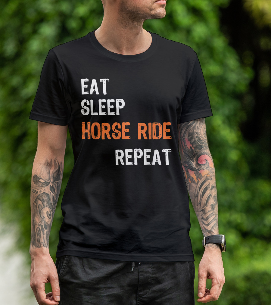 Eat Sleep Horse Ride Repeat T-Shirt