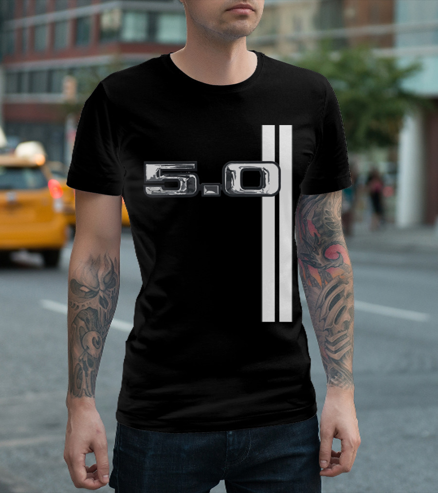 5.0 Racing Stripe Classic Car T-Shirt