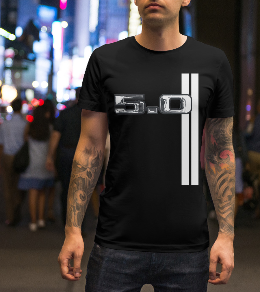 5.0 Racing Stripe Classic Car T-Shirt
