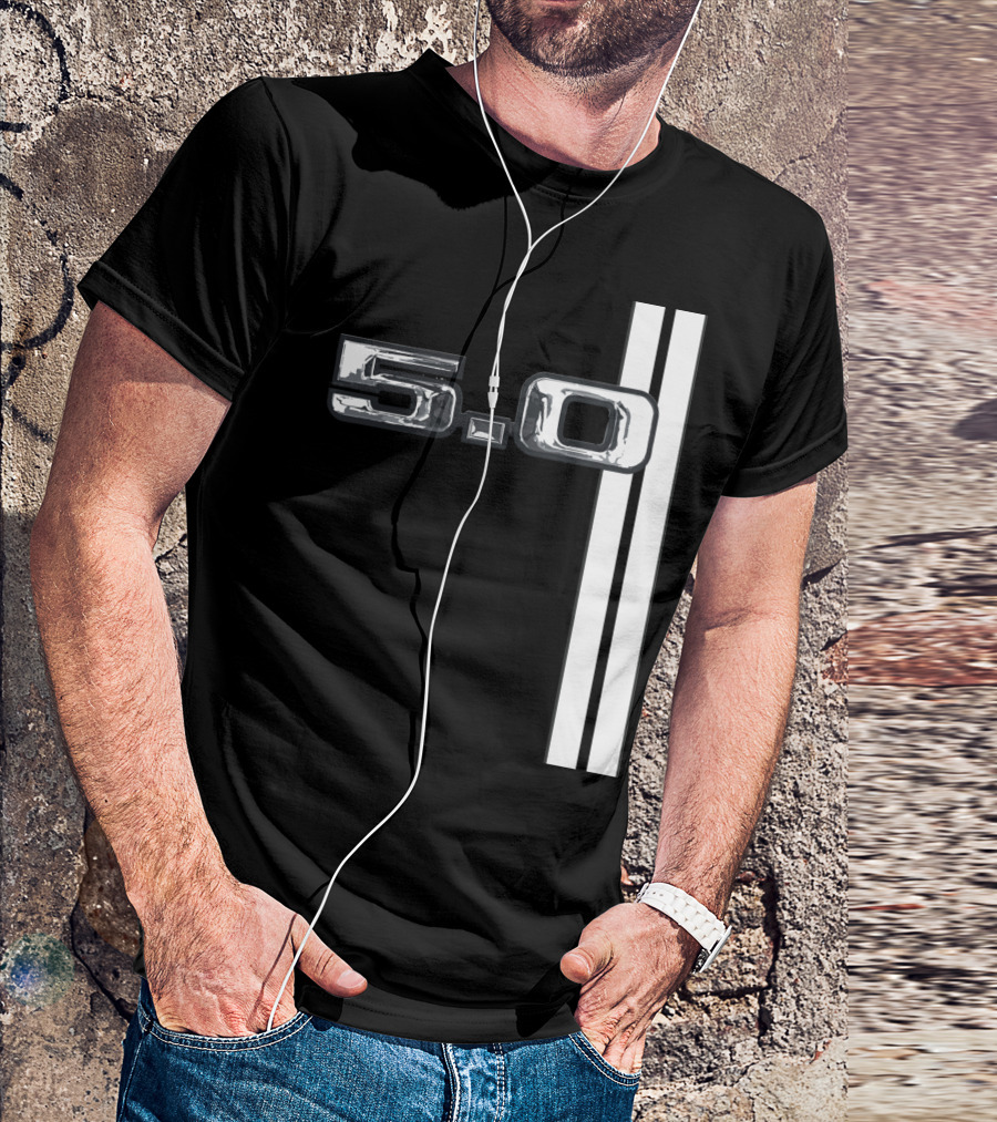 5.0 Racing Stripe Classic Car T-Shirt