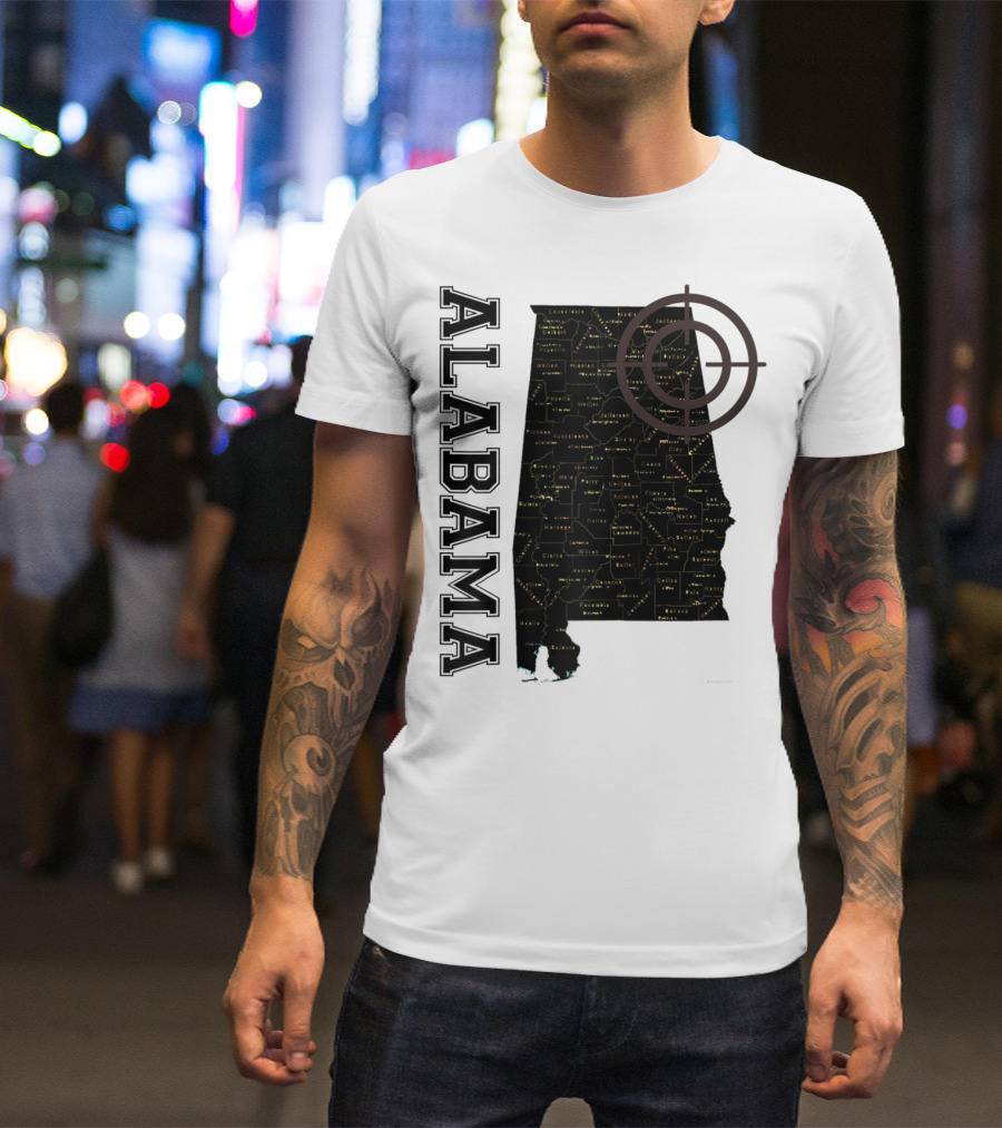 Alabama Vintage Maps Classic With Counties And Target T-Shirt