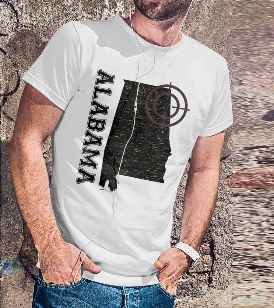 Alabama Vintage Maps Classic With Counties And Target T-Shirt