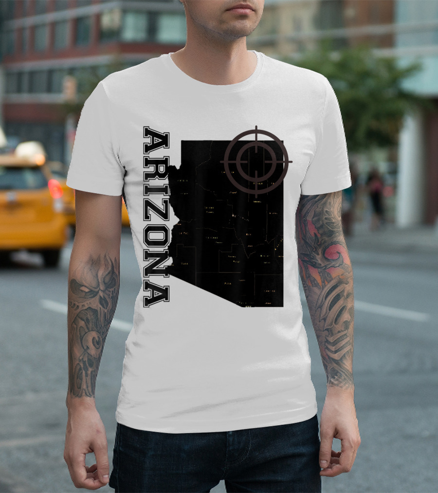 Arizona Map Classic Fun with Target T-Shirt