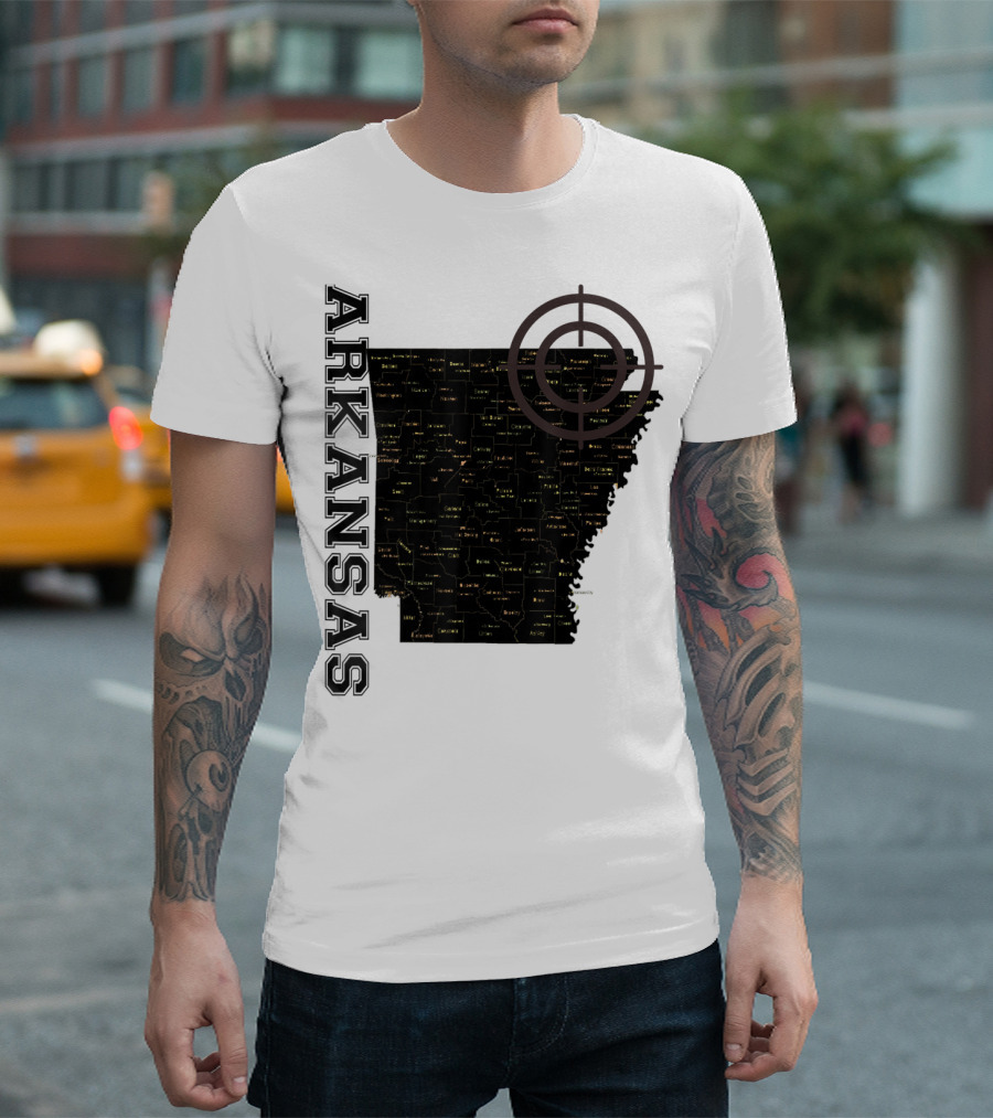 Arkansas Maps Classic Fun Targeted Exploration T-Shirt