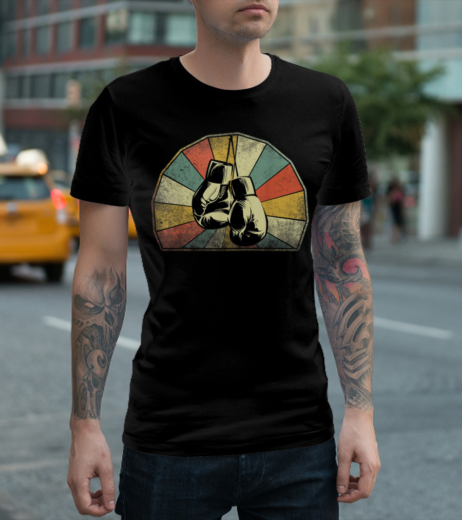 Boxing Classic Vintage Boxsport Retro Gloves T-Shirt