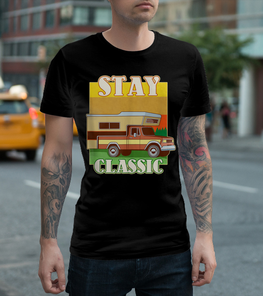 Stay Classic Camping And RV Vintage Camper T-Shirt
