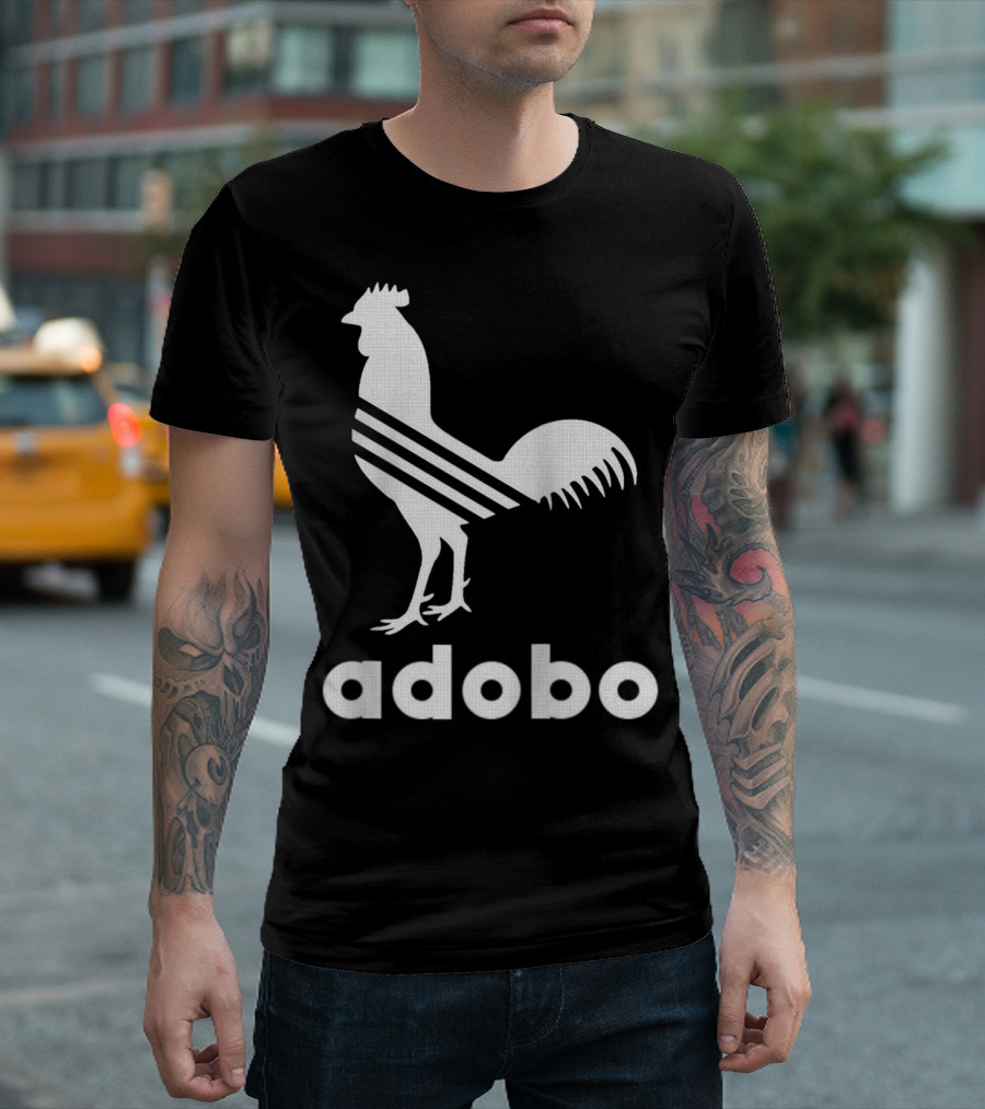Adobo Rooster Logo with Classic and Funny Filipino T-Shirt