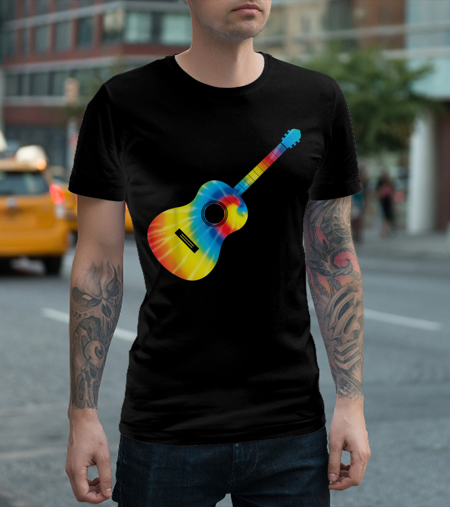 Classic Vintage Guitar Tie-Dye T-Shirt