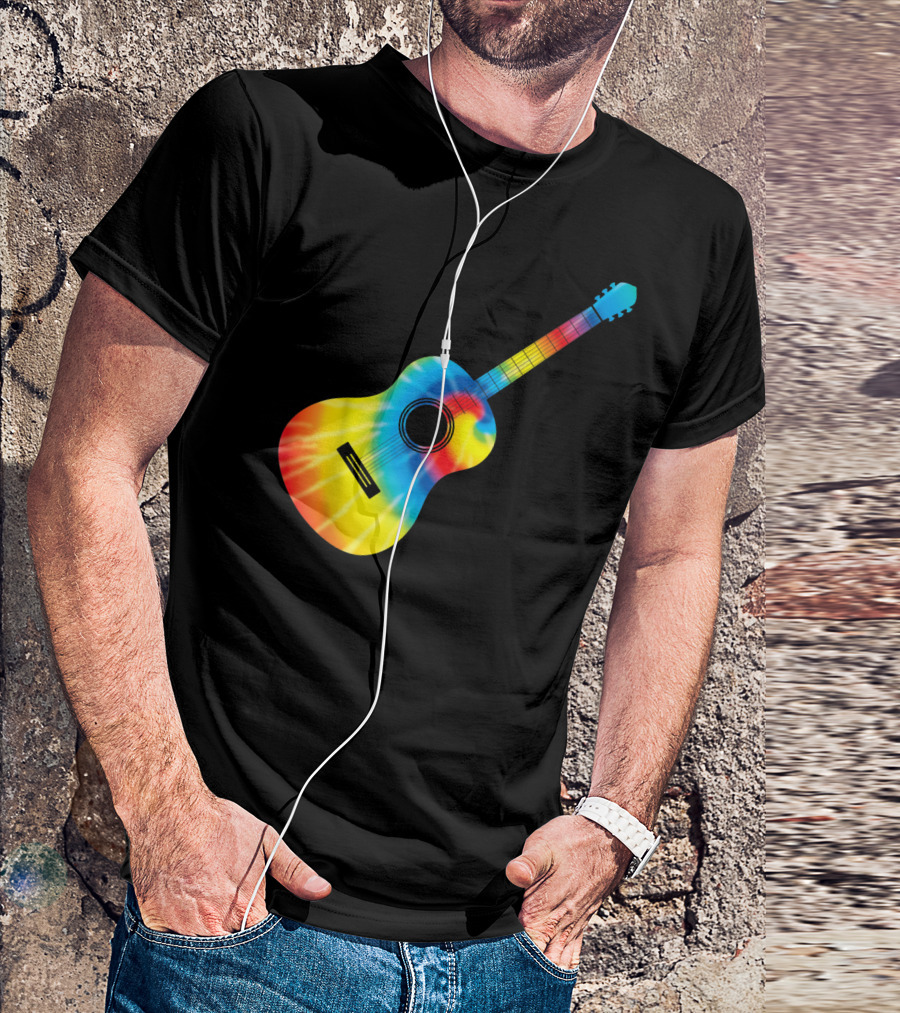 Classic Vintage Guitar Tie-Dye T-Shirt
