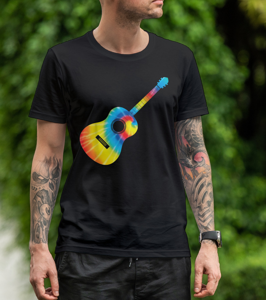 Classic Vintage Guitar Tie-Dye T-Shirt