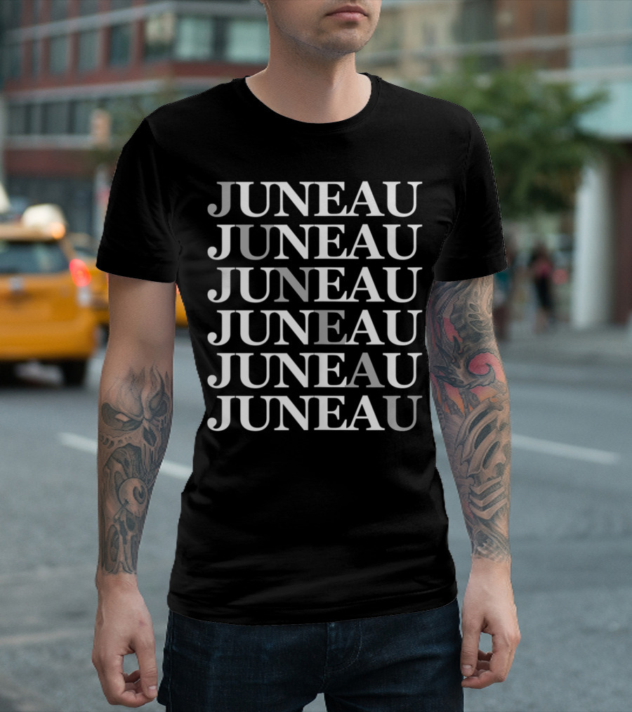 Classic Juneau Repeated Pattern Juneau Alaska T-Shirt