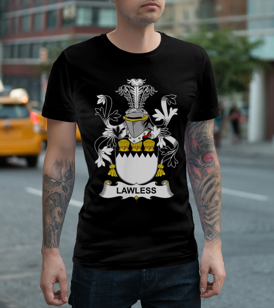Lawless Family Crest Coat Of Arms T-Shirt