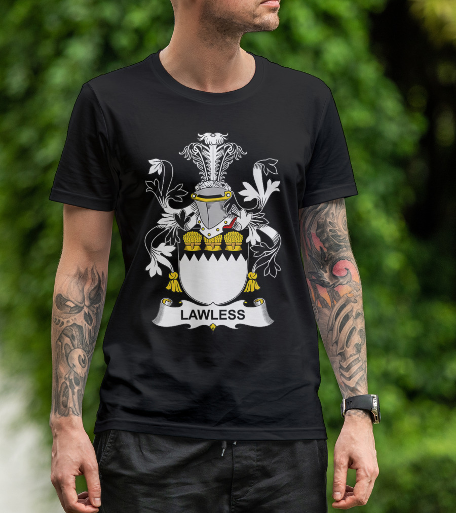 Lawless Family Crest Coat Of Arms T-Shirt