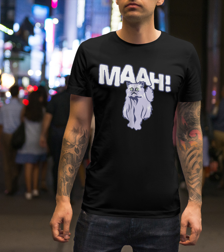 Mysterious Cat Exclaiming Maah T-Shirt