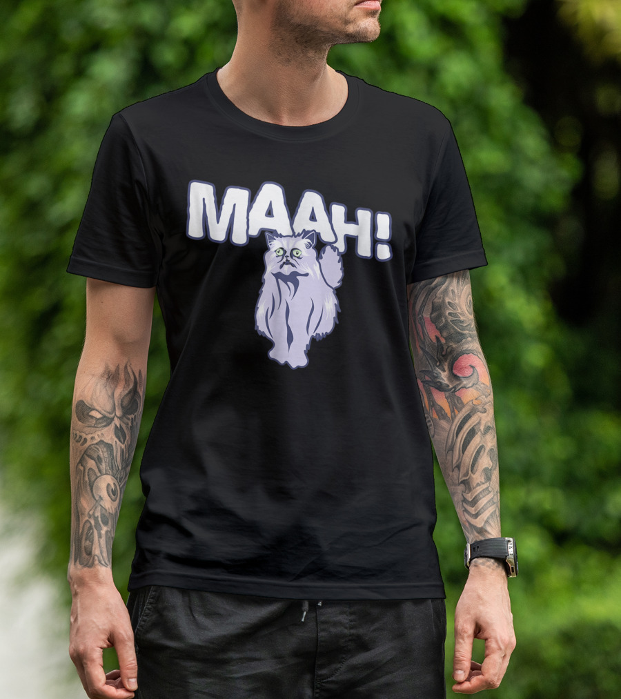 Mysterious Cat Exclaiming Maah T-Shirt